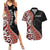 Aotearoa Maori Stylized Koru - Silver Ferns Couples Matching Summer Maxi Dress and Hawaiian Shirt