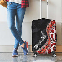 Aotearoa Maori Stylized Koru - Silver Ferns Luggage Cover