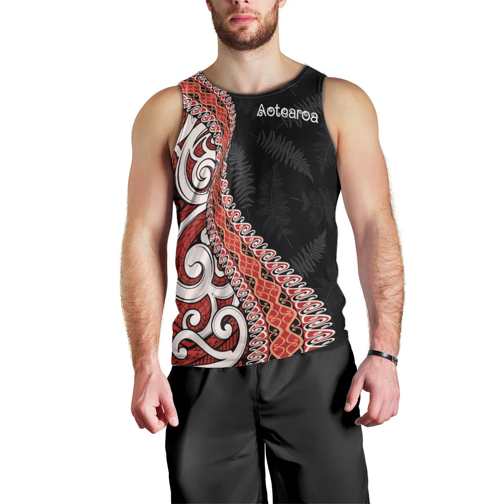 Aotearoa Maori Stylized Koru - Silver Ferns Men Tank Top LT03