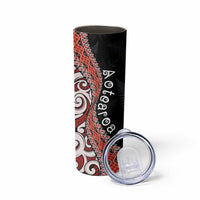 Aotearoa Maori Stylized Koru - Silver Ferns Skinny Tumbler