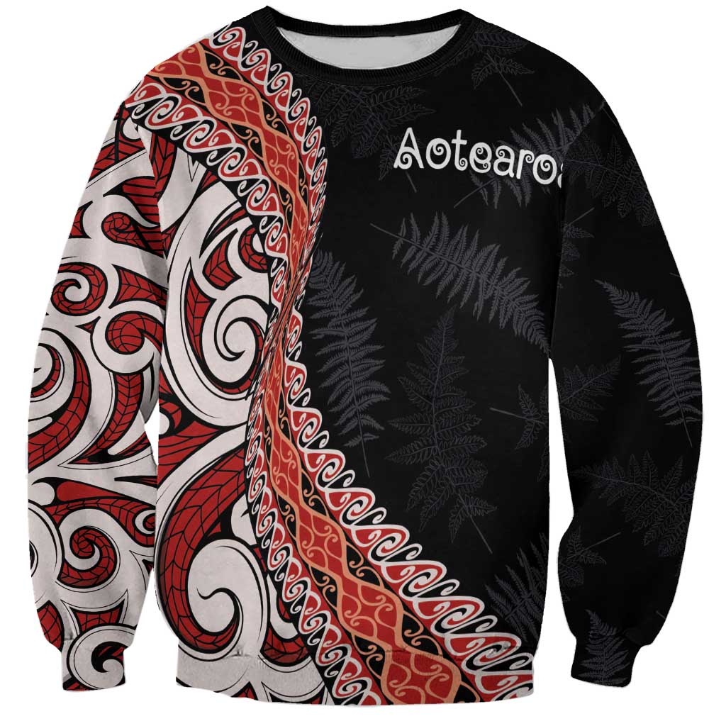 Aotearoa Maori Stylized Koru - Silver Ferns Sweatshirt