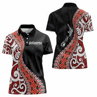 Aotearoa Maori Stylized Koru - Silver Ferns Women Polo Shirt