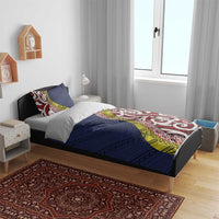 Aotearoa and Niue Bedding Set Hiapo Maori Stylized Koru