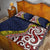 Aotearoa and Niue Quilt Bed Set Hiapo Maori Stylized Koru