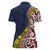 Aotearoa and Niue Women Polo Shirt Hiapo Maori Stylized Koru