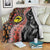 Aotearoa and Australia Blanket Maori Koru Ferns With Aboriginal Kangaroo