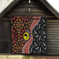 Aotearoa and Australia Quilt Maori Koru Ferns With Aboriginal Kangaroo