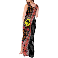 Aotearoa and Australia Tank Maxi Dress Maori Koru Ferns With Aboriginal Kangaroo