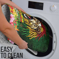 Hawaiian Reggae Bathroom Set Jawaiian One Love-Tribal Tatoos and Rastafari Lion - Polynesian Pride