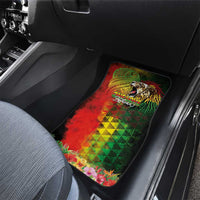 Hawaiian Reggae Car Mats Jawaiian One Love-Tribal Tatoos and Rastafari Lion - Polynesian Pride