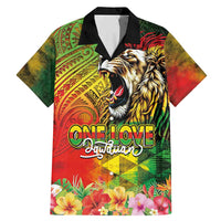Hawaiian Reggae Family Matching Mermaid Dress and Hawaiian Shirt Jawaiian One Love-Tribal Tatoos and Rastafari Lion - Polynesian Pride