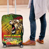 Hawaiian Reggae Luggage Cover Jawaiian One Love-Tribal Tatoos and Rastafari Lion - Polynesian Pride
