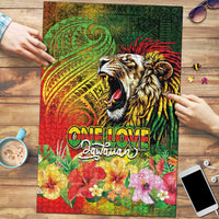 Hawaiian Reggae Puzzle Jawaiian One Love-Tribal Tatoos and Rastafari Lion - Polynesian Pride