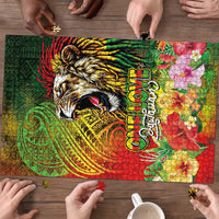 Hawaiian Reggae Puzzle Jawaiian One Love-Tribal Tatoos and Rastafari Lion - Polynesian Pride