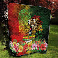 Hawaiian Reggae Quilt Jawaiian One Love-Tribal Tatoos and Rastafari Lion - Polynesian Pride
