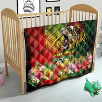 Hawaiian Reggae Quilt Jawaiian One Love-Tribal Tatoos and Rastafari Lion - Polynesian Pride