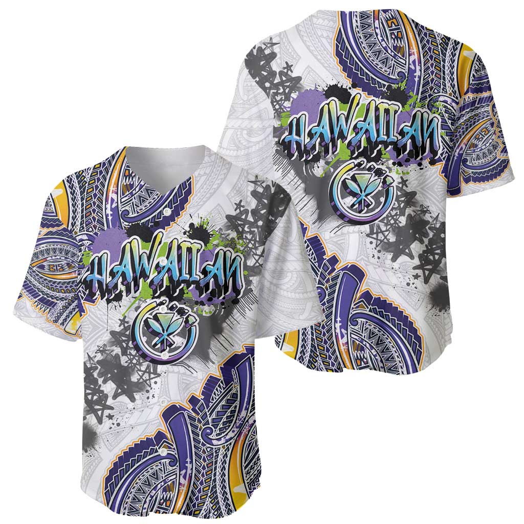 Traditional Art Hawaiian Kakau Tattoos Baseball Jersey Graffiti Style - Polynesian Pride