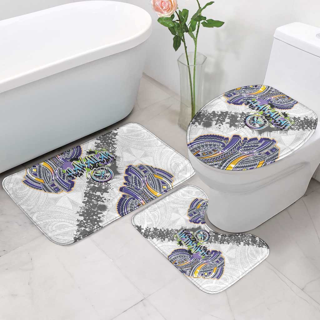 Traditional Art Hawaiian Kakau Tattoos Bathroom Set Graffiti Style - Polynesian Pride