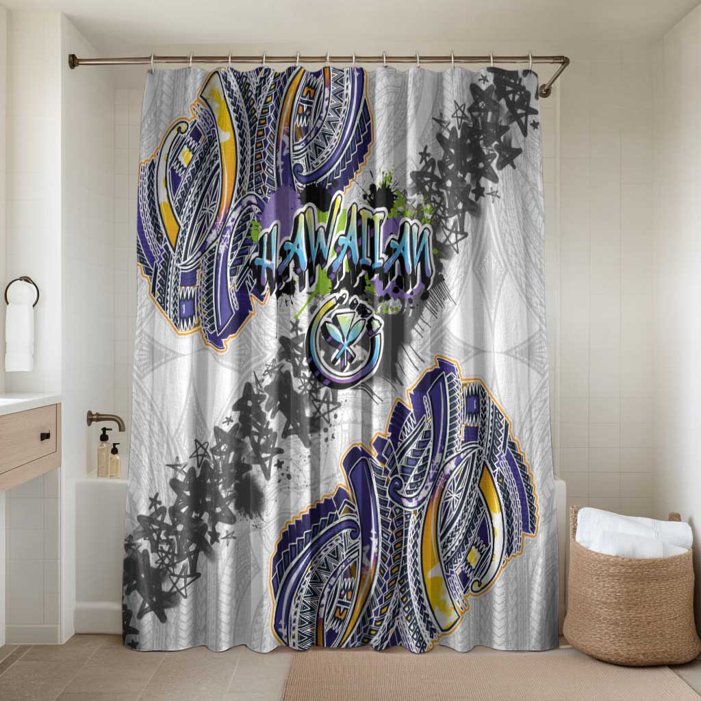 Traditional Art Hawaiian Kakau Tattoos Bathroom Set Graffiti Style - Polynesian Pride