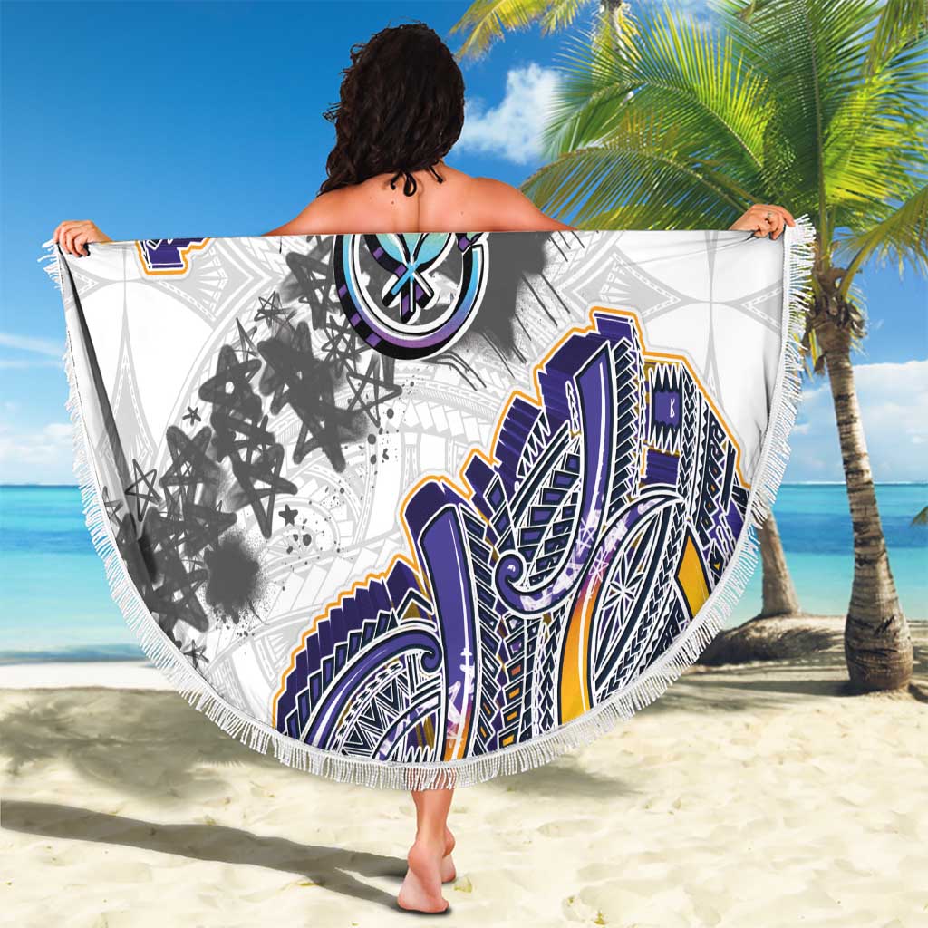 Traditional Art Hawaiian Kakau Tattoos Beach Blanket Graffiti Style - Polynesian Pride