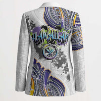Traditional Art Hawaiian Kakau Tattoos Blazer Graffiti Style - Polynesian Pride
