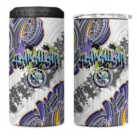 Traditional Art Hawaiian Kakau Tattoos 4 in 1 Can Cooler Tumbler Graffiti Style - Polynesian Pride