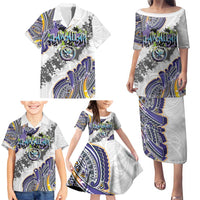 Traditional Art Hawaiian Kakau Tattoos Family Matching Puletasi and Hawaiian Shirt Graffiti Style - Polynesian Pride