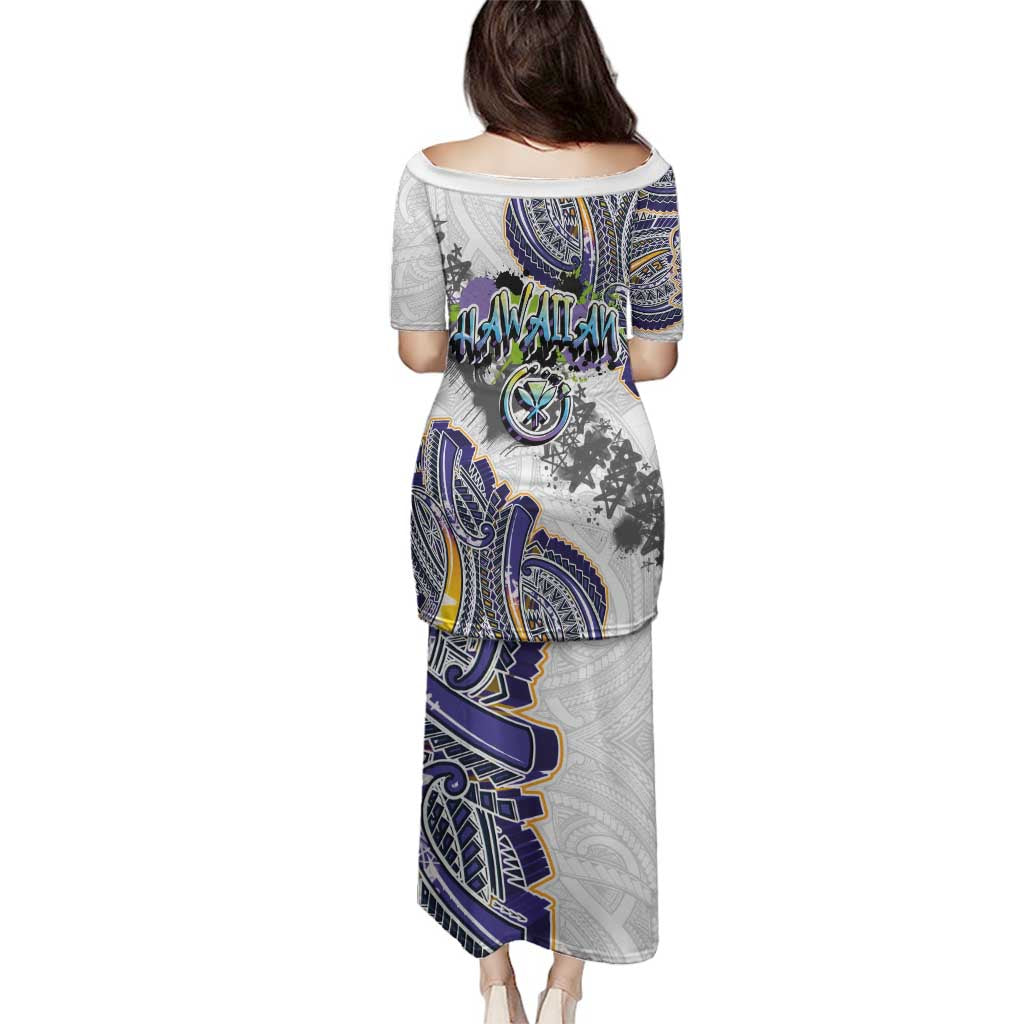 Traditional Art Hawaiian Kakau Tattoos Family Matching Puletasi and Hawaiian Shirt Graffiti Style - Polynesian Pride