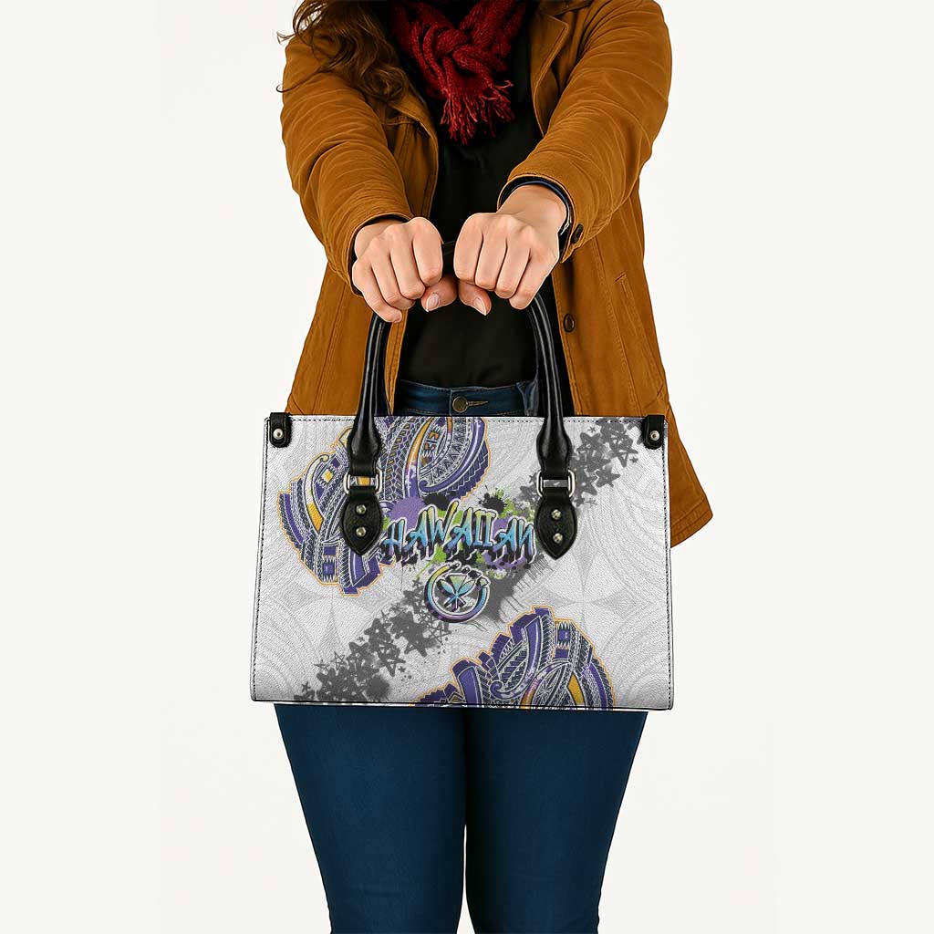 Traditional Art Hawaiian Kakau Tattoos Leather Bag Graffiti Style - Polynesian Pride