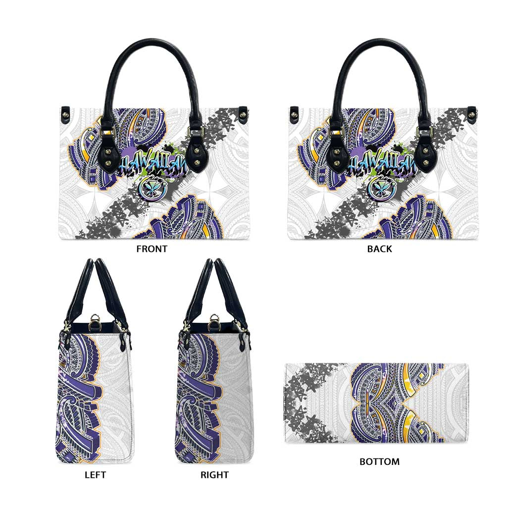 Traditional Art Hawaiian Kakau Tattoos Leather Bag Graffiti Style - Polynesian Pride