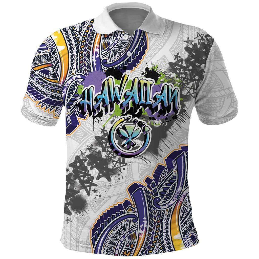 Traditional Art Hawaiian Kakau Tattoos Polo Shirt Graffiti Style - Polynesian Pride