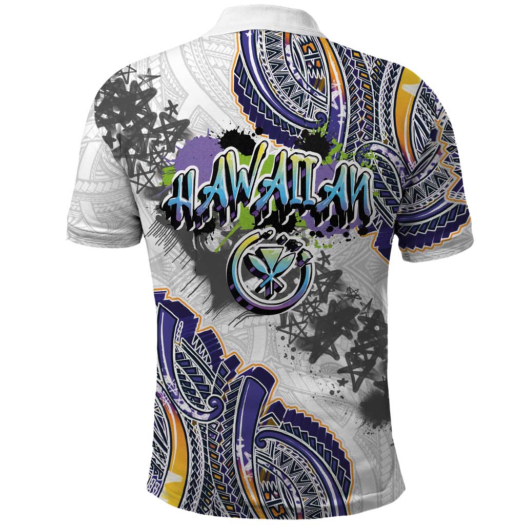 Traditional Art Hawaiian Kakau Tattoos Polo Shirt Graffiti Style - Polynesian Pride