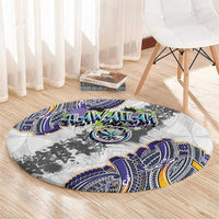 Traditional Art Hawaiian Kakau Tattoos Round Carpet Graffiti Style - Polynesian Pride