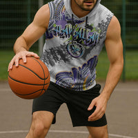 Traditional Art Hawaiian Kakau Tattoos Sleeveless Hoodie Graffiti Style - Polynesian Pride