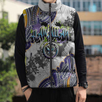 Traditional Art Hawaiian Kakau Tattoos Sleeveless Puffer Jacket Graffiti Style - Polynesian Pride