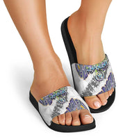 Traditional Art Hawaiian Kakau Tattoos Slide Sandals Graffiti Style LT03 - Polynesian Pride