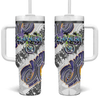 Traditional Art Hawaiian Kakau Tattoos Tumbler With Handle Graffiti Style - Polynesian Pride