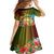 Hawaii Womens Day Wahine Kid Short Sleeve Dress Strong Beautiful Woman with Kakau Style LT03 - Polynesian Pride