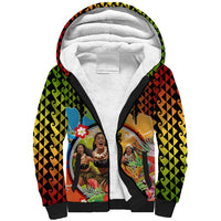 Hawaii Womens Day Wahine Sherpa Hoodie Strong Beautiful Woman with Kakau Style LT03 Unisex Red - Polynesian Pride