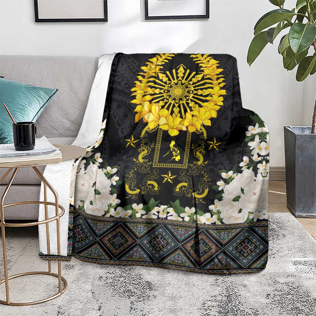 Flores de Mayo and Filipino Fiesta Blanket The Sun-Jasmine and Polynesian Yakan Tattoo Barong Style