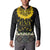 Flores de Mayo and Filipino Fiesta Button Sweatshirt The Sun-Jasmine and Polynesian Yakan Tattoo Barong Style