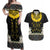 Flores de Mayo and Filipino Fiesta Couples Matching Off Shoulder Maxi Dress and Hawaiian Shirt The Sun-Jasmine and Polynesian Yakan Tattoo Barong Style