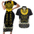 Flores de Mayo and Filipino Fiesta Couples Matching Short Sleeve Bodycon Dress and Hawaiian Shirt The Sun-Jasmine and Polynesian Yakan Tattoo Barong Style