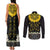 Flores de Mayo and Filipino Fiesta Couples Matching Tank Maxi Dress and Long Sleeve Button Shirt The Sun-Jasmine and Polynesian Yakan Tattoo Barong Style