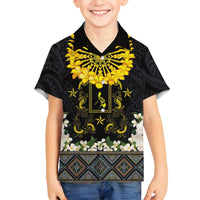 Flores de Mayo and Filipino Fiesta Family Matching Tank Maxi Dress and Hawaiian Shirt The Sun-Jasmine and Polynesian Yakan Tattoo Barong Style