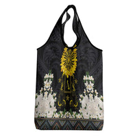 Flores de Mayo and Filipino Fiesta Grocery Bag The Sun-Jasmine and Polynesian Yakan Tattoo Barong Style