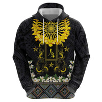 Flores de Mayo and Filipino Fiesta Hoodie The Sun-Jasmine and Polynesian Yakan Tattoo Barong Style