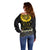 Flores de Mayo and Filipino Fiesta Off Shoulder Sweater The Sun-Jasmine and Polynesian Yakan Tattoo Barong Style