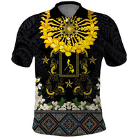 Flores de Mayo and Filipino Fiesta Polo Shirt The Sun-Jasmine and Polynesian Yakan Tattoo Barong Style