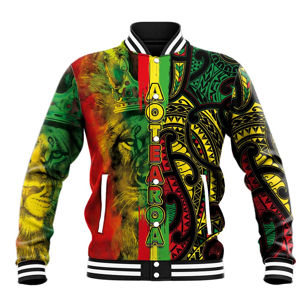 Aotearoa Reggae Baseball Jacket Maori Reggae-One Love LT03 Unisex Reggae - Polynesian Pride